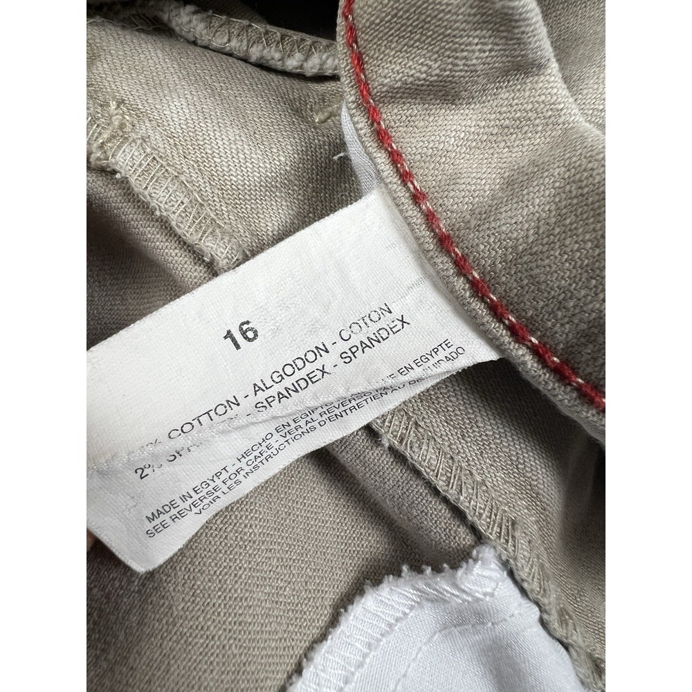 Gloria Vanderbilt Jeans Womens 16 Beige Straight Leg Denim Cotton Blend - Picture 14 of 15
